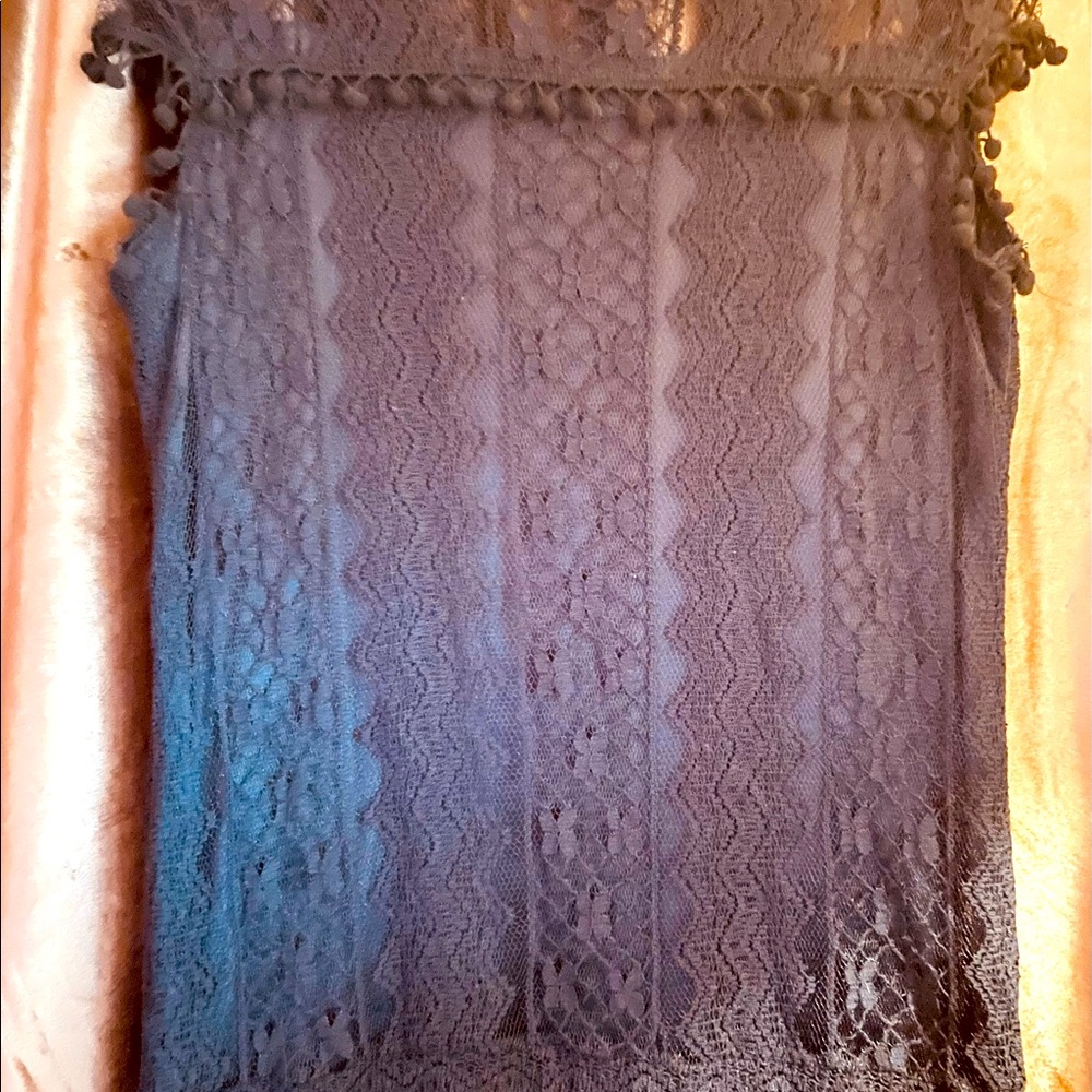 Lacy sheer tunic